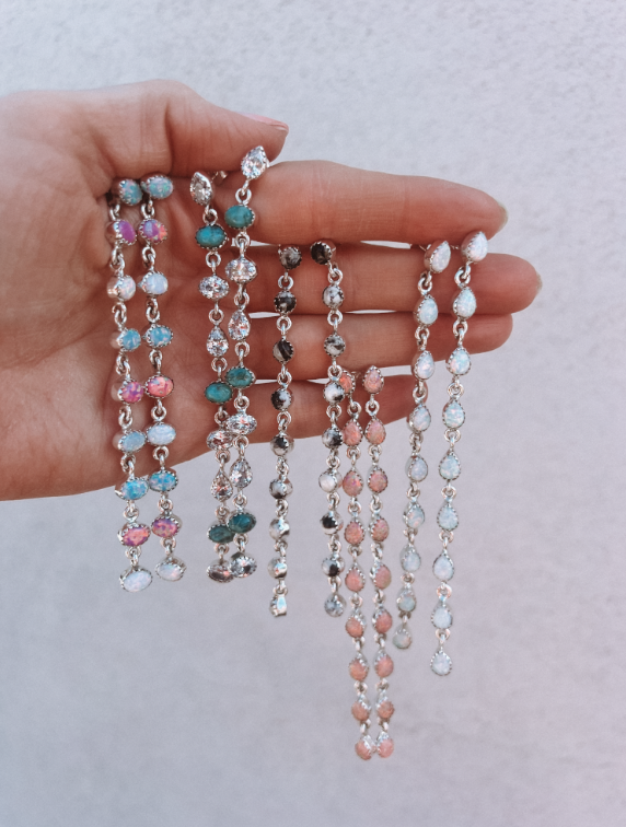 String Em Up Elegant Dangle Earrings MADE TO ORDER-Drop Earrings-Krush Kandy, Women's Online Fashion Boutique Located in Phoenix, Arizona (Scottsdale Area)