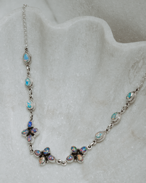 Beautiful Opal Pendant Necklace-Pendant Necklaces-Krush Kandy, Women's Online Fashion Boutique Located in Phoenix, Arizona (Scottsdale Area)
