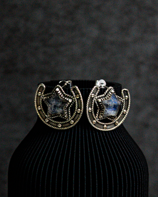 Starry Horseshoe Stone Earrings-Stud Earrings-Krush Kandy, Women's Online Fashion Boutique Located in Phoenix, Arizona (Scottsdale Area)