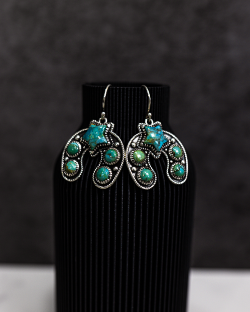 New In Town Horseshoe Stone Earrings-Drop Earrings-Krush Kandy, Women's Online Fashion Boutique Located in Phoenix, Arizona (Scottsdale Area)
