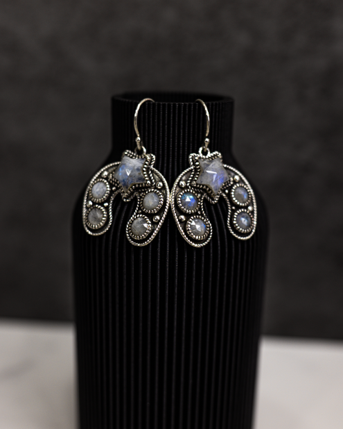 New In Town Horseshoe Stone Earrings-Drop Earrings-Krush Kandy, Women's Online Fashion Boutique Located in Phoenix, Arizona (Scottsdale Area)
