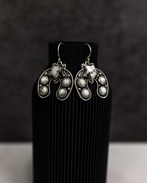 New In Town Horseshoe Stone Earrings-Drop Earrings-Krush Kandy, Women's Online Fashion Boutique Located in Phoenix, Arizona (Scottsdale Area)