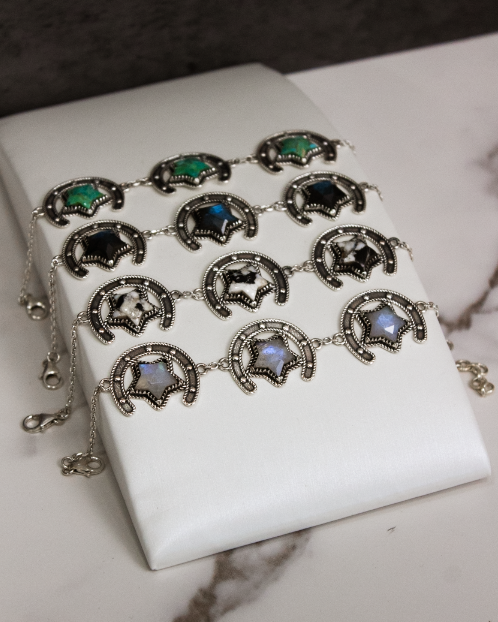 Triple Threat Horseshoe Bracelet-Chain Bracelets-Krush Kandy, Women's Online Fashion Boutique Located in Phoenix, Arizona (Scottsdale Area)