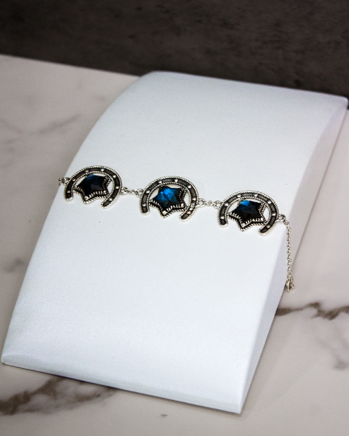 Triple Threat Horseshoe Bracelet-Chain Bracelets-Krush Kandy, Women's Online Fashion Boutique Located in Phoenix, Arizona (Scottsdale Area)