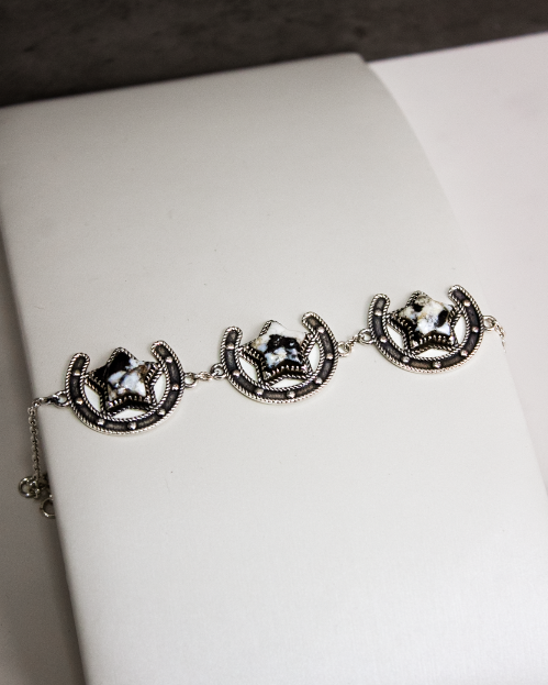 Triple Threat Horseshoe Bracelet-Chain Bracelets-Krush Kandy, Women's Online Fashion Boutique Located in Phoenix, Arizona (Scottsdale Area)