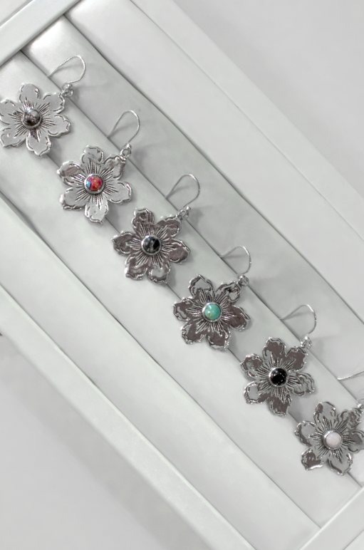 Dangle Summertime Flora Earrings-Drop Earrings-Krush Kandy, Women's Online Fashion Boutique Located in Phoenix, Arizona (Scottsdale Area)