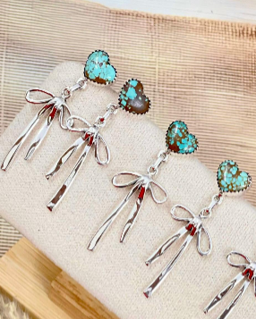 Multi Stone Bow Earrings-Stud Earrings-Krush Kandy, Women's Online Fashion Boutique Located in Phoenix, Arizona (Scottsdale Area)