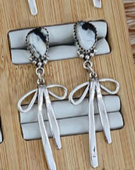 Multi Stone Bow Earrings-Stud Earrings-Krush Kandy, Women's Online Fashion Boutique Located in Phoenix, Arizona (Scottsdale Area)