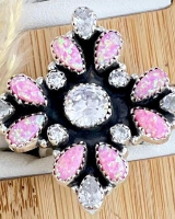 Crystal & Opal Cluster Stone Rings-Rings-Krush Kandy, Women's Online Fashion Boutique Located in Phoenix, Arizona (Scottsdale Area)