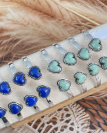 Heart-To-Heart Stone Bangle-Bracelets-Krush Kandy, Women's Online Fashion Boutique Located in Phoenix, Arizona (Scottsdale Area)