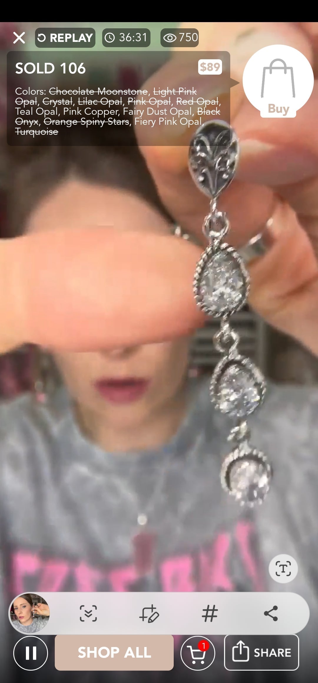 Sterling Silver Burst Stone Drop Earrings-Drop Earrings-Krush Kandy, Women's Online Fashion Boutique Located in Phoenix, Arizona (Scottsdale Area)