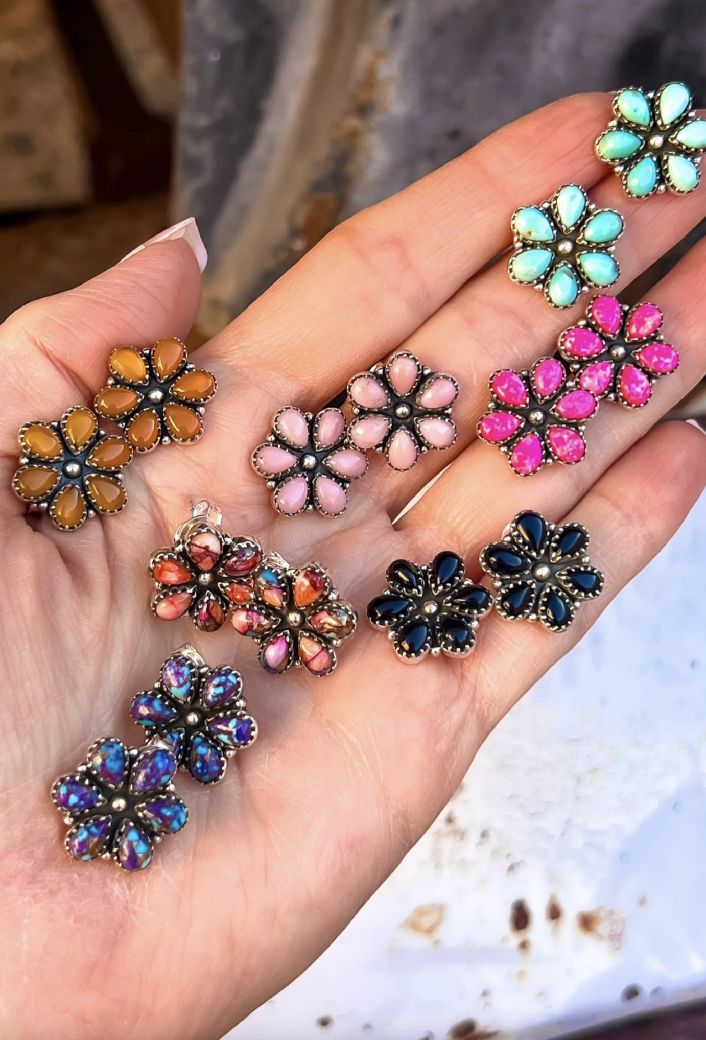 Mini Daisy Earrings MADE TO ORDER-Stud Earrings-Krush Kandy, Women's Online Fashion Boutique Located in Phoenix, Arizona (Scottsdale Area)