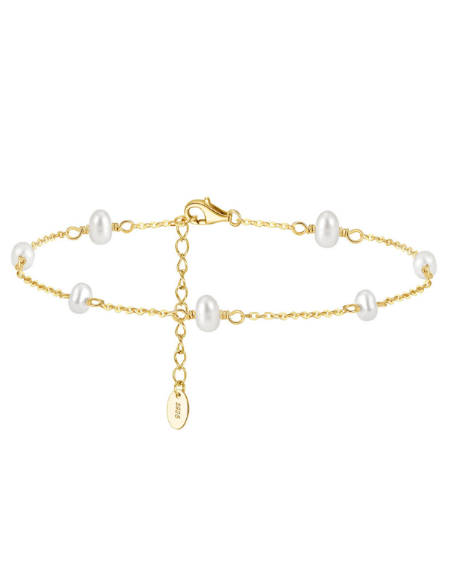 Freshwater Pearl Anklet-Bracelets-Krush Kandy, Women's Online Fashion Boutique Located in Phoenix, Arizona (Scottsdale Area)
