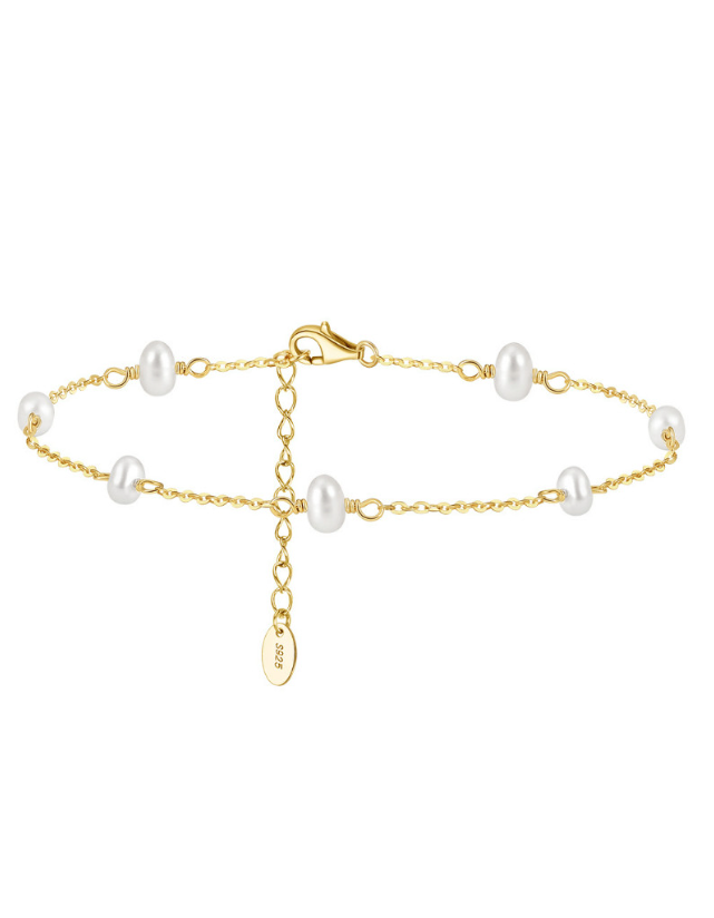 Freshwater Pearl Anklet-Bracelets-Krush Kandy, Women's Online Fashion Boutique Located in Phoenix, Arizona (Scottsdale Area)