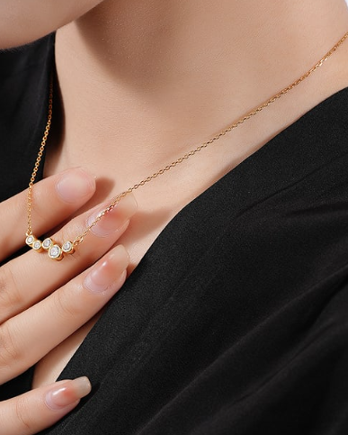 Crystal Cluster Minimalist Necklace-Necklaces-Krush Kandy, Women's Online Fashion Boutique Located in Phoenix, Arizona (Scottsdale Area)