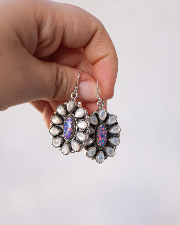 Jeweled Halo Delight Earrings-Drop Earrings-Krush Kandy, Women's Online Fashion Boutique Located in Phoenix, Arizona (Scottsdale Area)