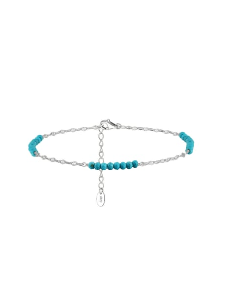 Turquoise Geometric Vintage Anklet-Bracelets-Krush Kandy, Women's Online Fashion Boutique Located in Phoenix, Arizona (Scottsdale Area)