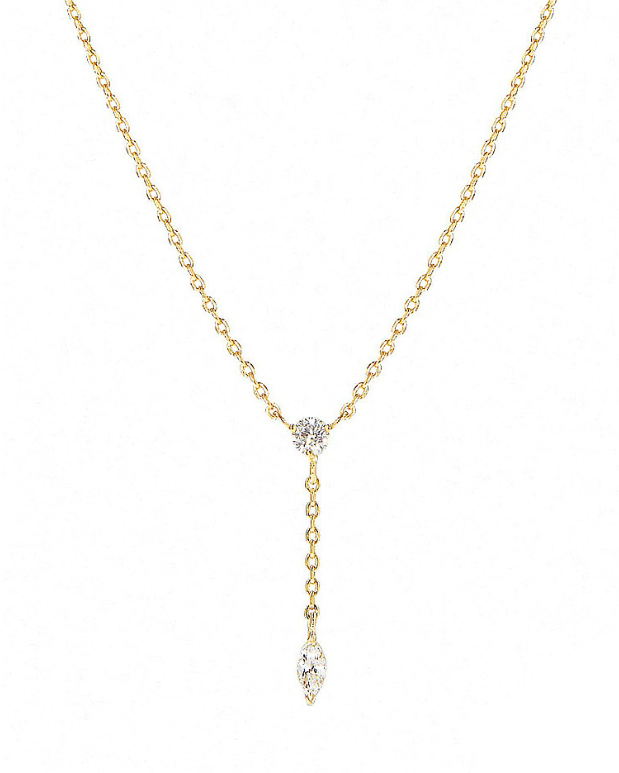 Dainty Lariat Crystal Necklace-Necklaces-Krush Kandy, Women's Online Fashion Boutique Located in Phoenix, Arizona (Scottsdale Area)