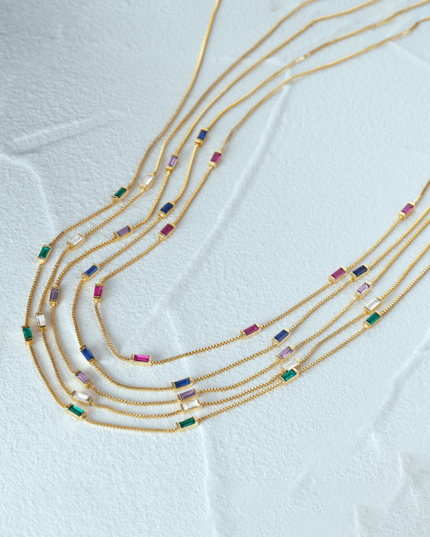 Rhinestone Geometric Minimalist Necklace-Necklaces-Krush Kandy, Women's Online Fashion Boutique Located in Phoenix, Arizona (Scottsdale Area)