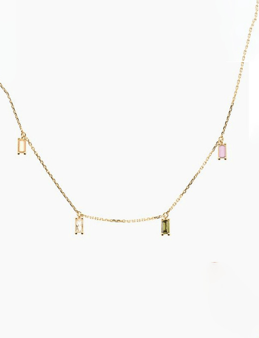 Cubic Zirconia Geometric Dainty Necklace-Necklaces-Krush Kandy, Women's Online Fashion Boutique Located in Phoenix, Arizona (Scottsdale Area)