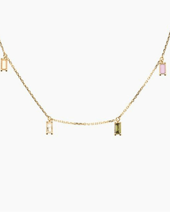 Cubic Zirconia Geometric Dainty Necklace-Necklaces-Krush Kandy, Women's Online Fashion Boutique Located in Phoenix, Arizona (Scottsdale Area)