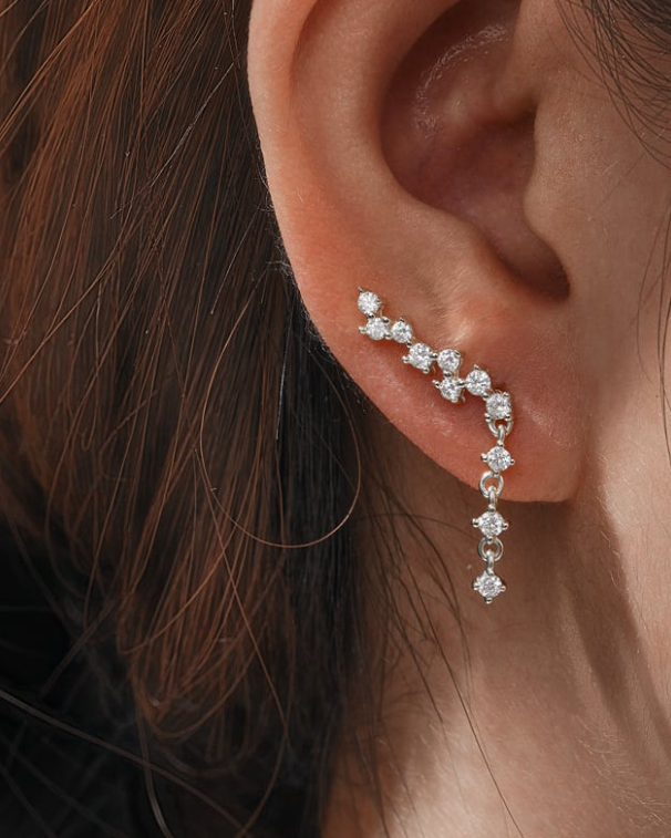 Crystal Tassel Dainty Drop Earrings-Earrings-Krush Kandy, Women's Online Fashion Boutique Located in Phoenix, Arizona (Scottsdale Area)