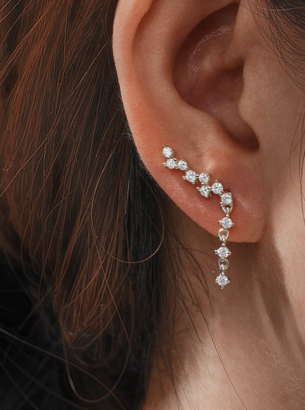 Crystal Tassel Dainty Drop Earrings-Earrings-Krush Kandy, Women's Online Fashion Boutique Located in Phoenix, Arizona (Scottsdale Area)