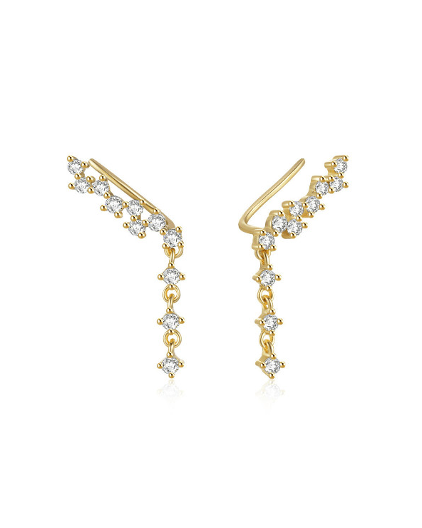 Crystal Tassel Dainty Drop Earrings-Earrings-Krush Kandy, Women's Online Fashion Boutique Located in Phoenix, Arizona (Scottsdale Area)