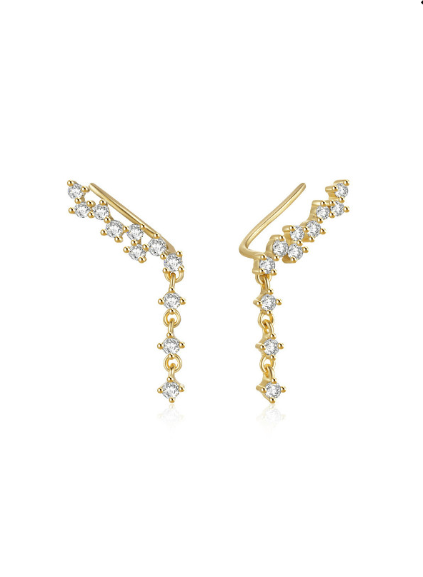 Crystal Tassel Dainty Drop Earrings-Earrings-Krush Kandy, Women's Online Fashion Boutique Located in Phoenix, Arizona (Scottsdale Area)