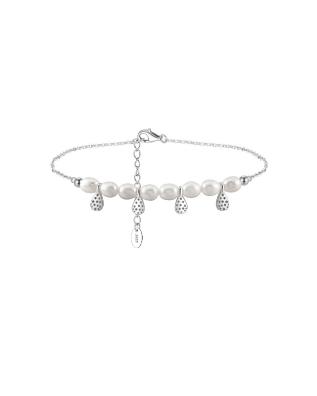 Freshwater Pearl Water Drop Minimalist Anklet-Bracelets-Krush Kandy, Women's Online Fashion Boutique Located in Phoenix, Arizona (Scottsdale Area)