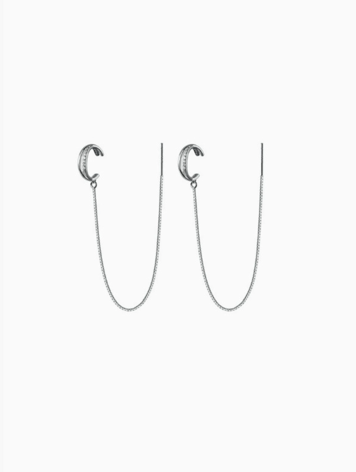 Sterling Silver Tassel Minimalist Threader Earrings-Earrings-Krush Kandy, Women's Online Fashion Boutique Located in Phoenix, Arizona (Scottsdale Area)