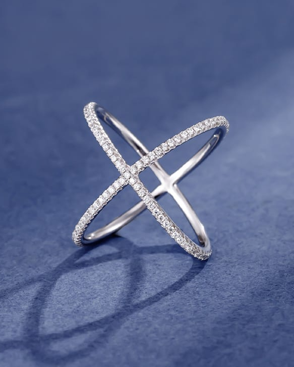 Sterling Silver Cross Minimalist Band Ring-Ring-Krush Kandy, Women's Online Fashion Boutique Located in Phoenix, Arizona (Scottsdale Area)