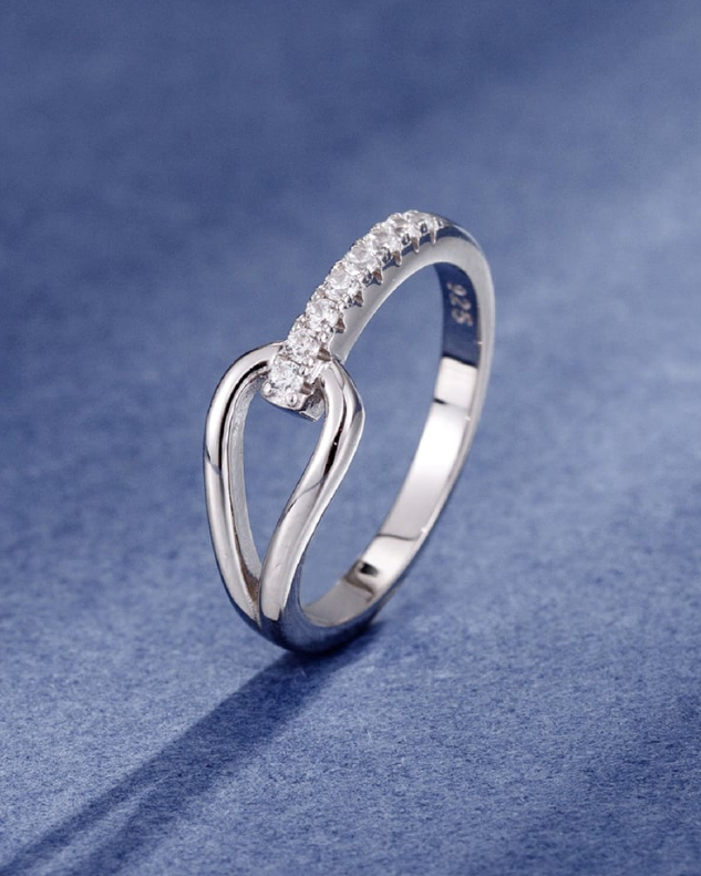 Cubic Zirconia Geometric Minimalist Band Ring-Ring-Krush Kandy, Women's Online Fashion Boutique Located in Phoenix, Arizona (Scottsdale Area)