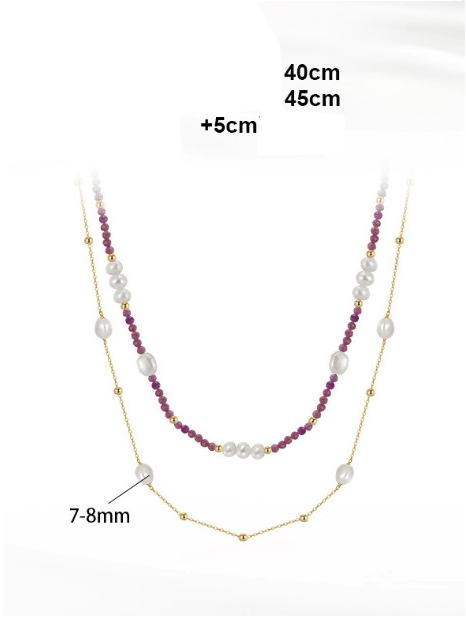 Natural Stone Minimalist Multi Strand Necklace-Necklaces-Krush Kandy, Women's Online Fashion Boutique Located in Phoenix, Arizona (Scottsdale Area)
