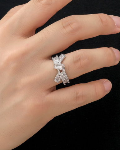 Shimmering Cubic Zirconia Bowknot Ring-Rings-Krush Kandy, Women's Online Fashion Boutique Located in Phoenix, Arizona (Scottsdale Area)