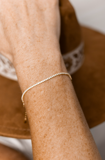 Cubic Zirconia Geometric Minimalist Asymmetrical Chain Bracelet-Bracelets-Krush Kandy, Women's Online Fashion Boutique Located in Phoenix, Arizona (Scottsdale Area)