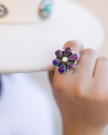 Hot Like Lava Daisy Stone Rings-Ring-Krush Kandy, Women's Online Fashion Boutique Located in Phoenix, Arizona (Scottsdale Area)