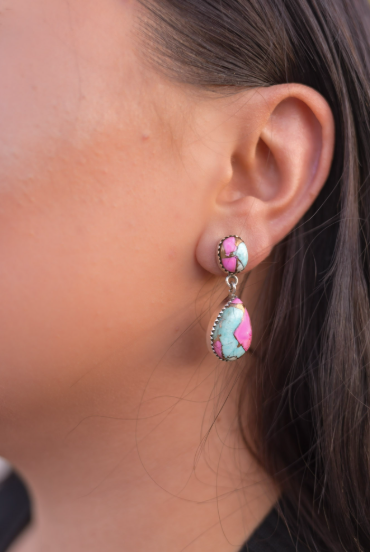 Cotton Candy Slab Drop Earrings-Earrings-Krush Kandy, Women's Online Fashion Boutique Located in Phoenix, Arizona (Scottsdale Area)