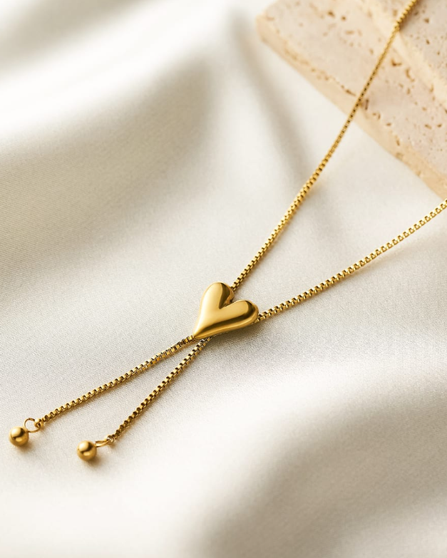 Titanium Steel Minimalist Heart Earring and Necklace Set-Jewelry-Krush Kandy, Women's Online Fashion Boutique Located in Phoenix, Arizona (Scottsdale Area)