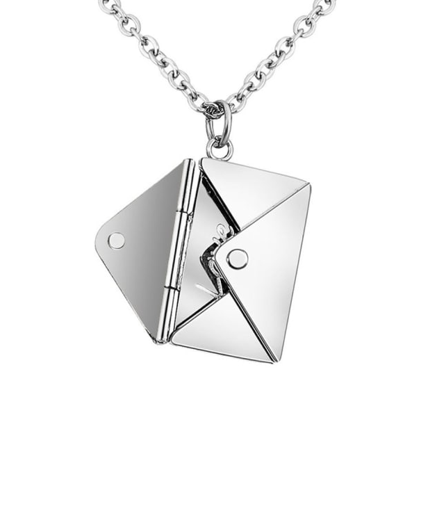 Stainless Steel Geometric Minimalist Envelope Necklace-Jewelry-Krush Kandy, Women's Online Fashion Boutique Located in Phoenix, Arizona (Scottsdale Area)