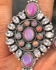 Krystal and Opal Cluster Rings PREORDER-Cluster Rings-Krush Kandy, Women's Online Fashion Boutique Located in Phoenix, Arizona (Scottsdale Area)