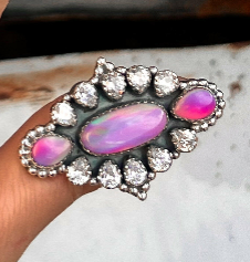 Krystal and Opal Cluster Rings PREORDER-Cluster Rings-Krush Kandy, Women's Online Fashion Boutique Located in Phoenix, Arizona (Scottsdale Area)