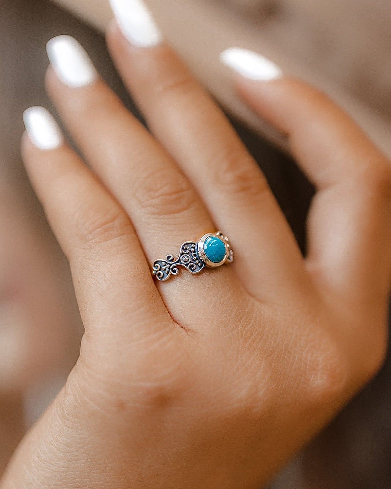 Exclusive Feelin Royal Dainty Turquoise Ring-Dainty Rings-Krush Kandy, Women's Online Fashion Boutique Located in Phoenix, Arizona (Scottsdale Area)