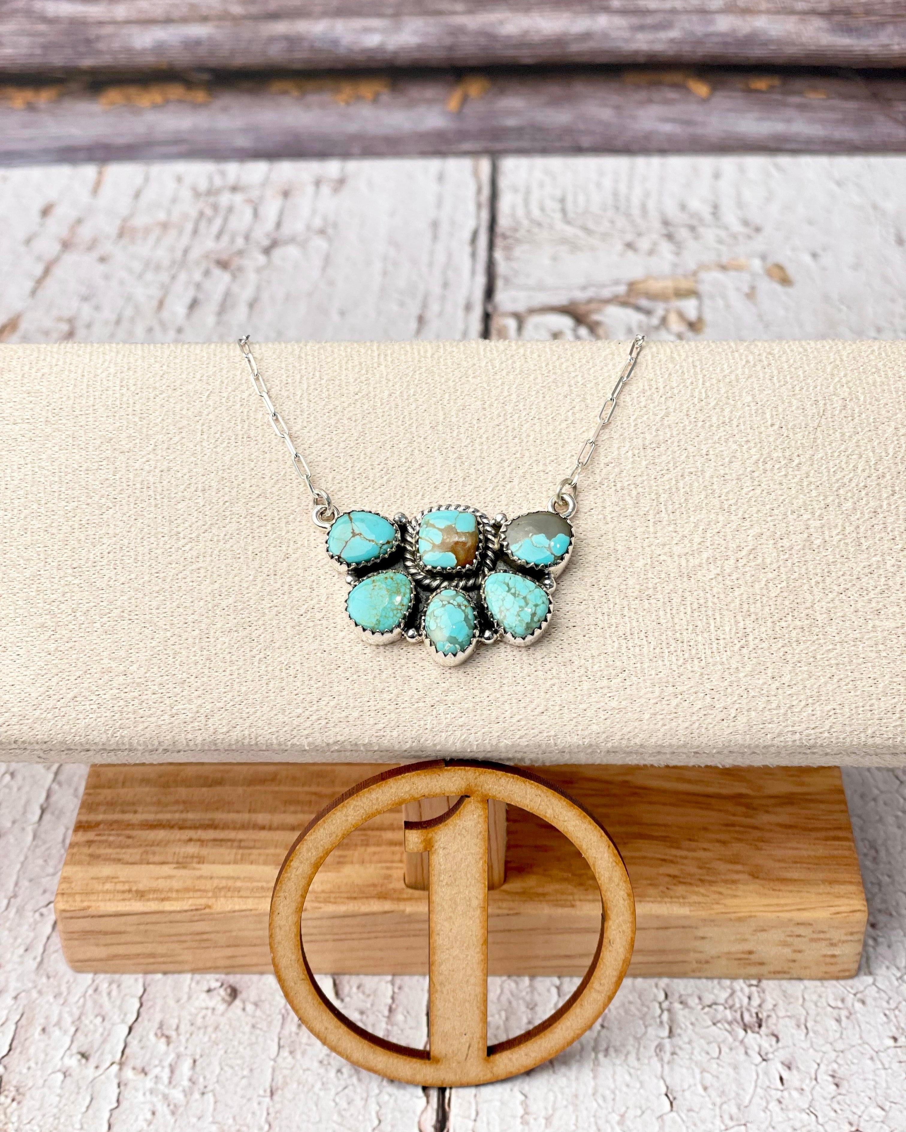 Mine 8 Half Cluster Necklaces-Necklaces-Krush Kandy, Women's Online Fashion Boutique Located in Phoenix, Arizona (Scottsdale Area)