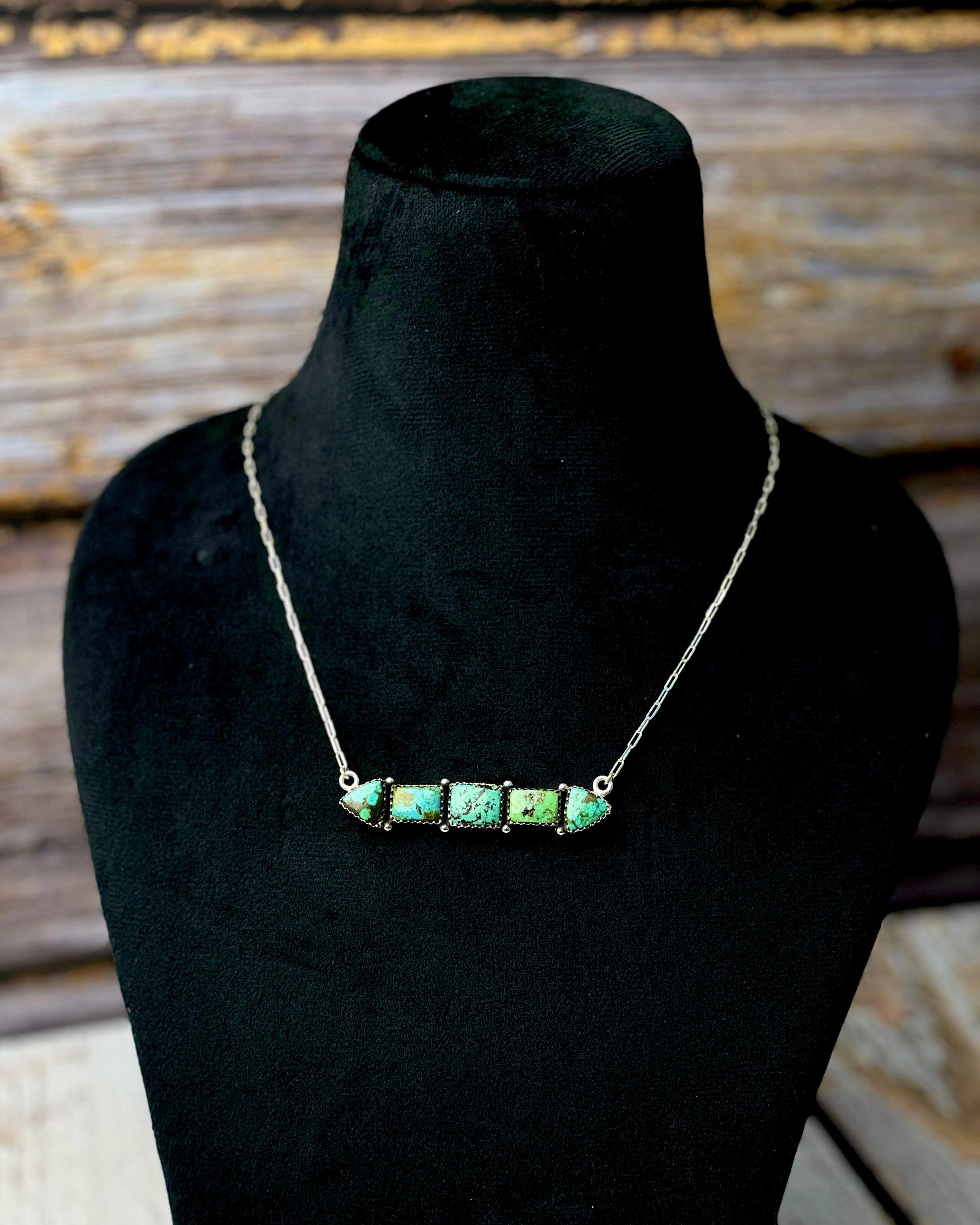 Multi Turquoise Bar Necklaces-Necklaces-Krush Kandy, Women's Online Fashion Boutique Located in Phoenix, Arizona (Scottsdale Area)