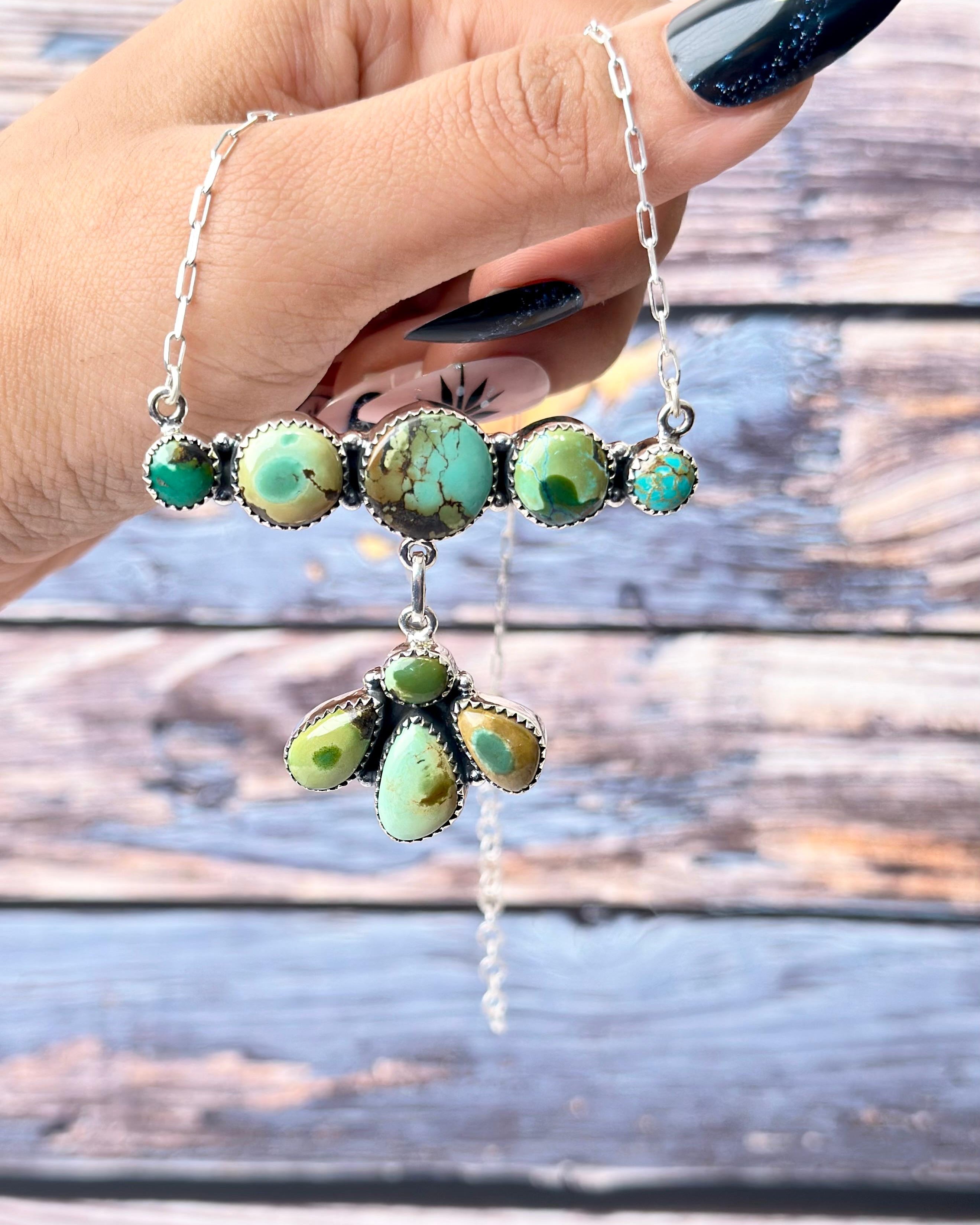 Desert Blosso Hubei Turquoise Necklace-Necklaces-Krush Kandy, Women's Online Fashion Boutique Located in Phoenix, Arizona (Scottsdale Area)