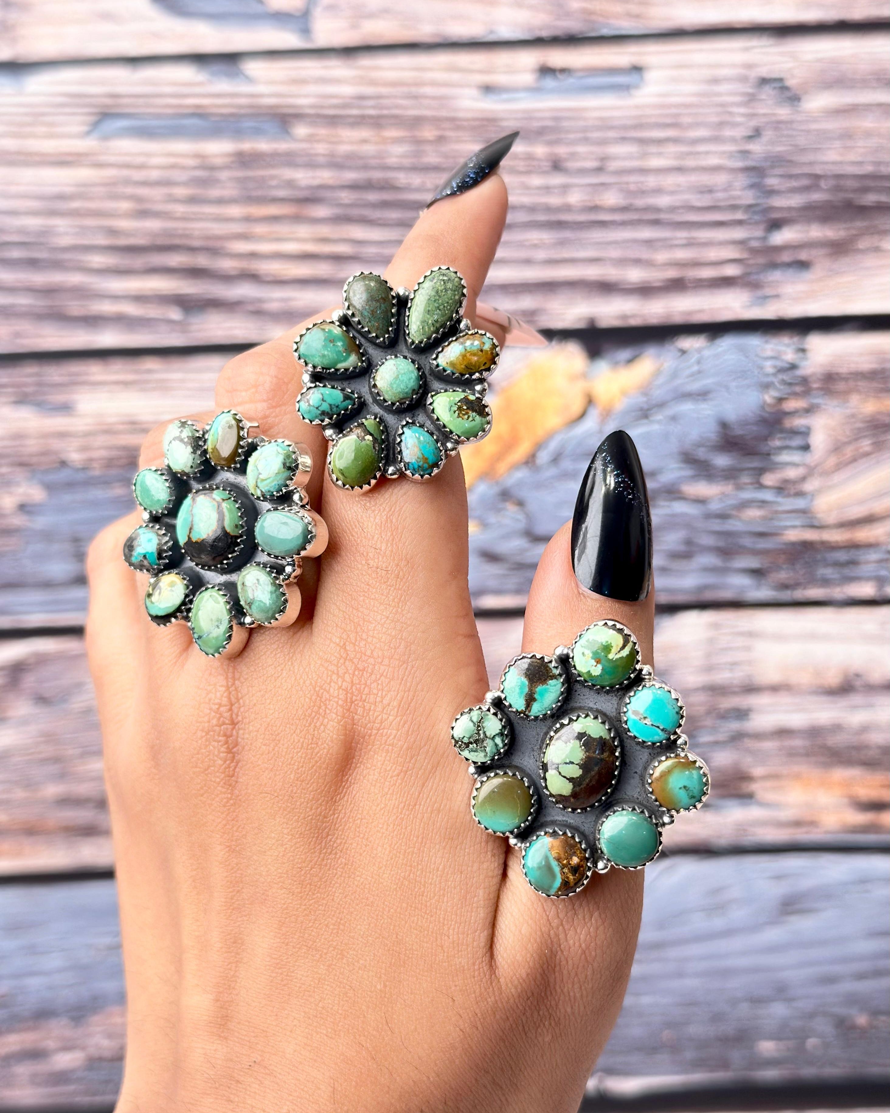 Desert Bloom Hubei Cluster Rings-Ring Sizers-Krush Kandy, Women's Online Fashion Boutique Located in Phoenix, Arizona (Scottsdale Area)
