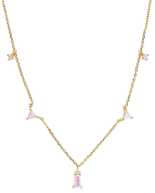 Statement Dainty Geometric Opal Necklace-Necklaces-Krush Kandy, Women's Online Fashion Boutique Located in Phoenix, Arizona (Scottsdale Area)