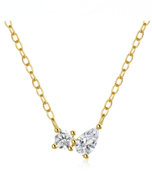 Cubic Zirconia Water Drop Dainty Necklace-Necklaces-Krush Kandy, Women's Online Fashion Boutique Located in Phoenix, Arizona (Scottsdale Area)