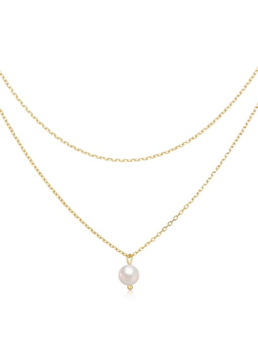 Geometric Pearl Minimalist Multi Strand Necklace-Necklaces-Krush Kandy, Women's Online Fashion Boutique Located in Phoenix, Arizona (Scottsdale Area)